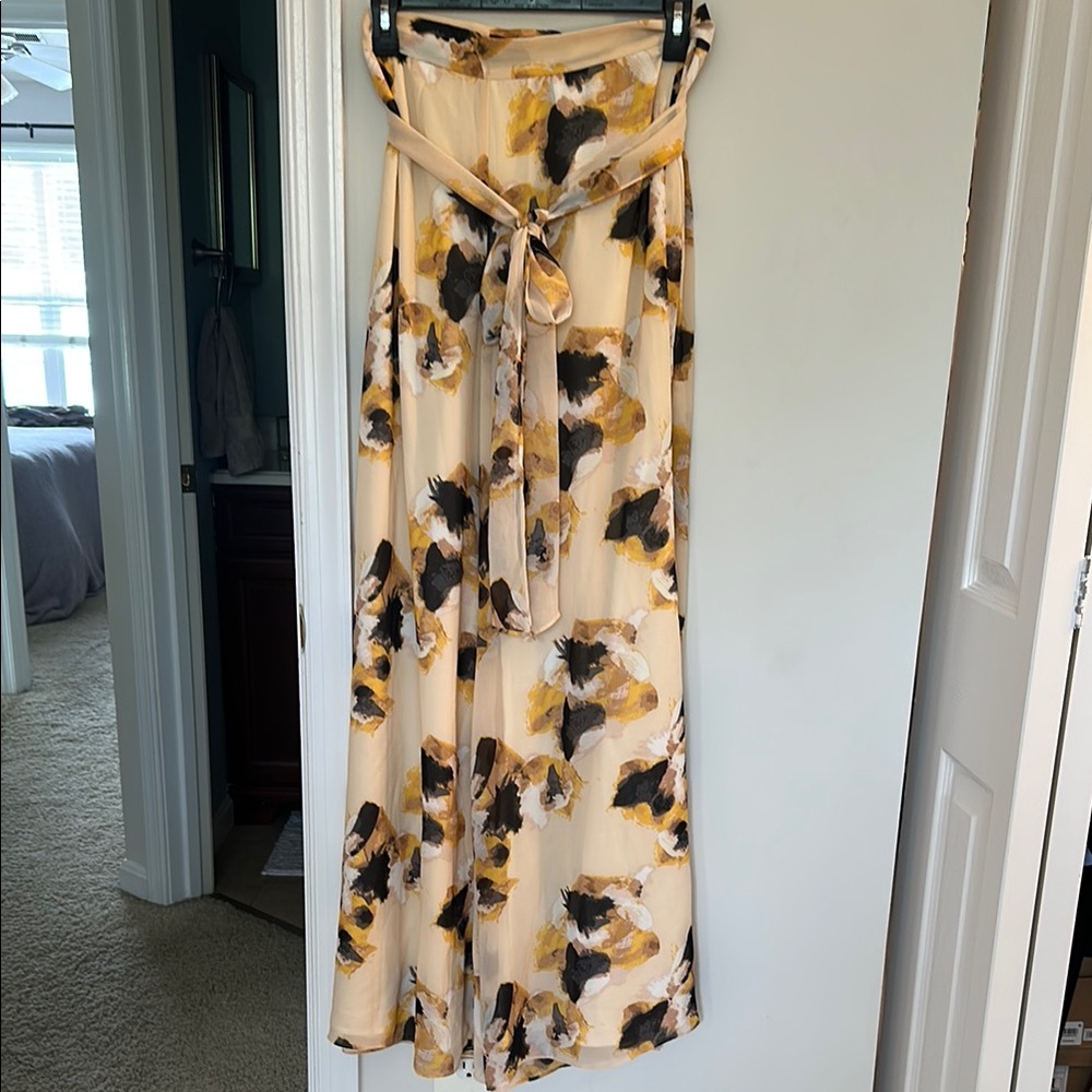 Forever 21 Cream and Black Wrap Pants